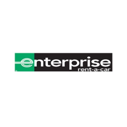 A black and white photo of an enterprise rent-a-car logo.