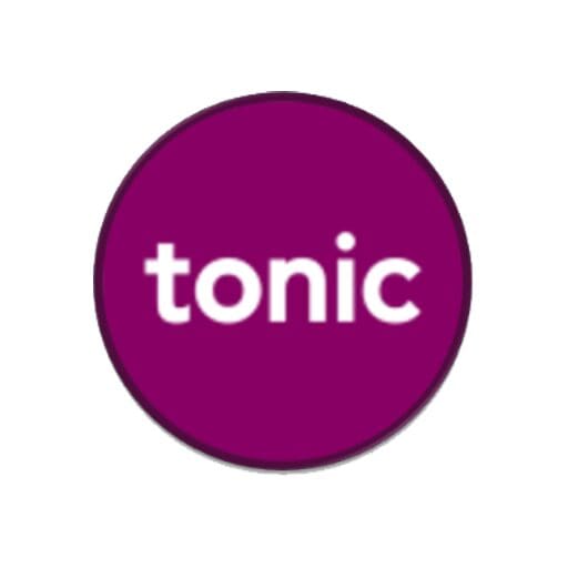 A purple circle with the word tonic in it.